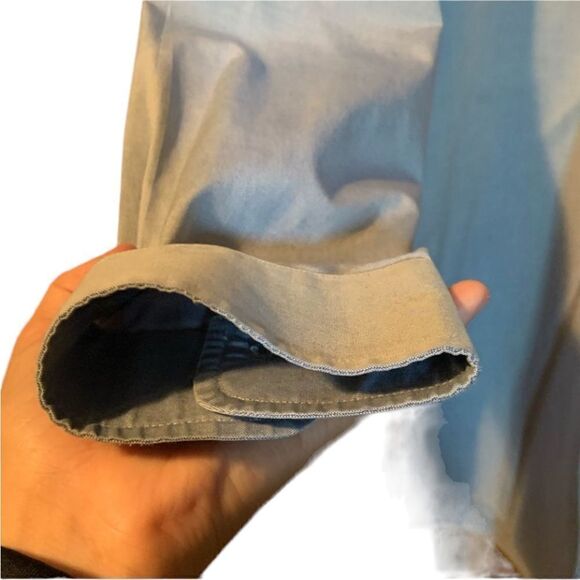 3 for $30!‎ Jos A Banks blue 100% cotton button down shirt - Picture 7 of 12